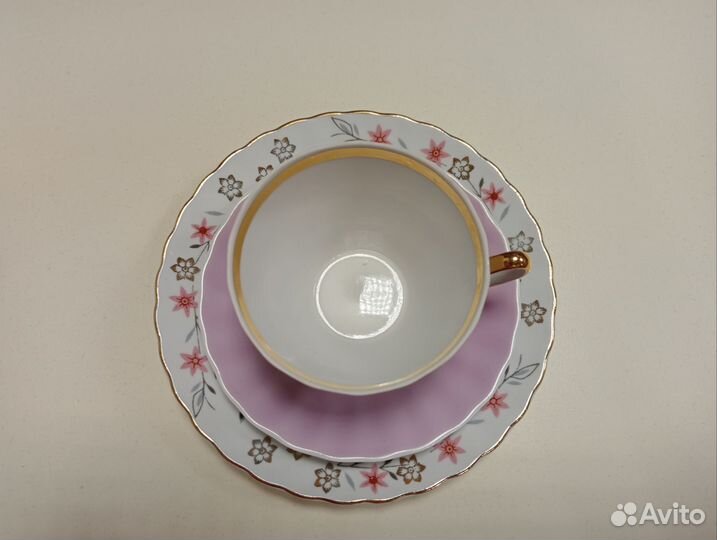 Кофейная тройка костяной фарфор. Рига