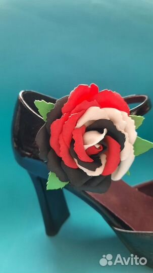 Клипсы для обуви и брошь-зажим(ручная работа)