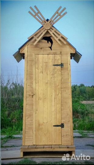 Дачный туалет с лебедем EFT