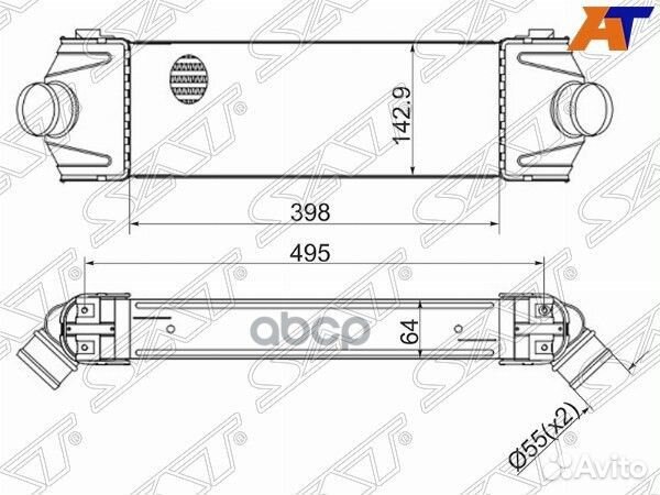 Радиатор интеркулера ford transit 06- ST-142373