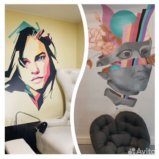 Роспись стен, меловых досок