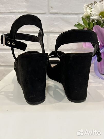 Босоножки туфли черные женские 36-37 размер