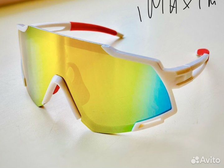 Спортивные очки солнцезащитные белые