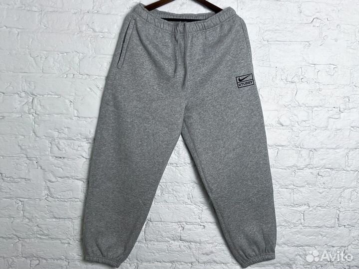 Nike x Stussy Fleece Pants Grey