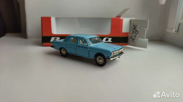 Волга газ 24 Голубое такси модель СССР 1:43