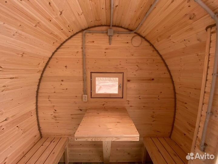 Баня бочка под ключ 4 на 2