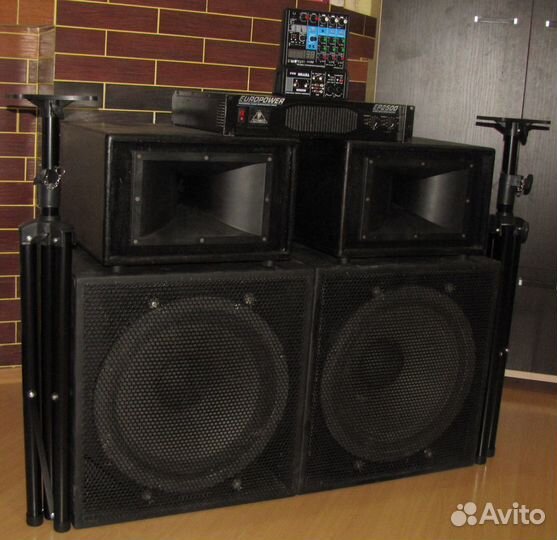 Колонки Pro 1300W EV FA Усилитель Микшер Треноги