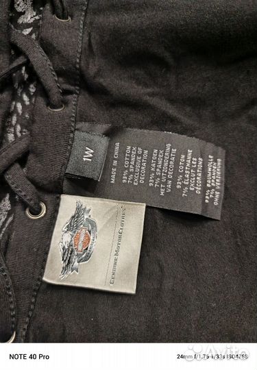 Черная майка Harley Davidson