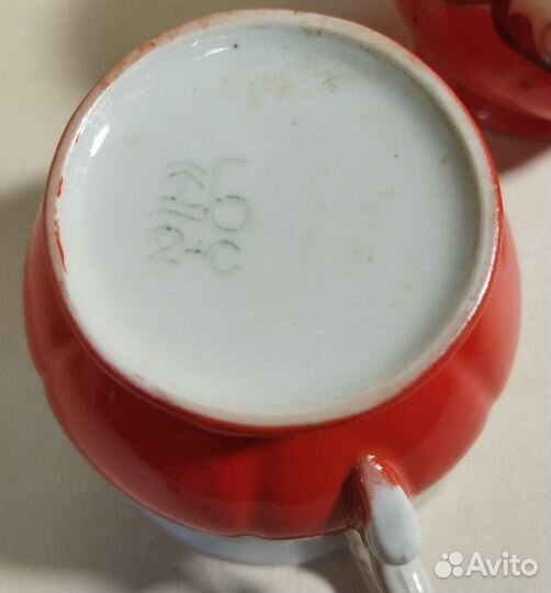 Кофейный сервиз Красный бутон Барановка СССР