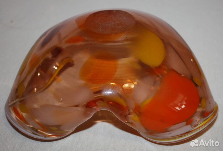 Вазочка гутное стекло СССР