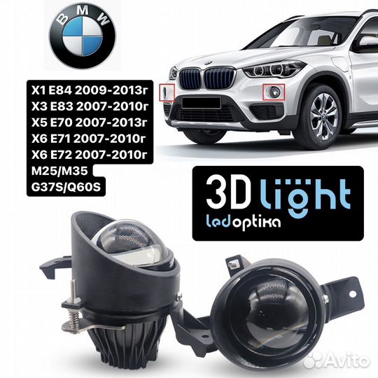 Противотуманные фары BI-LED BMW X5 E70