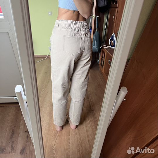 Джинсы бежевые h&m