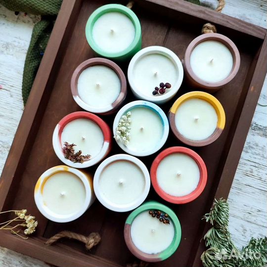 Натуральные свечи из соевого воска подарок