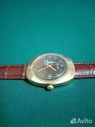 Часы полёт СССР позолоченные