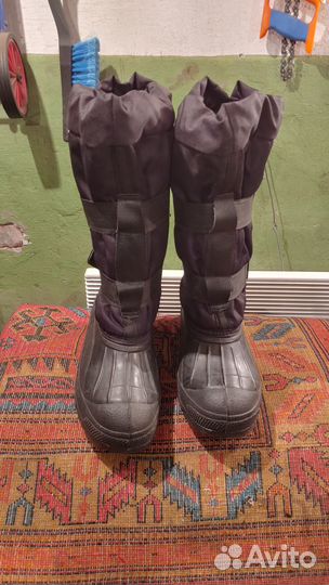 Комбинированные сапоги теплые