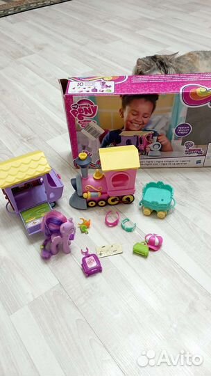 My little pony игрушки. Искорка, паровоз