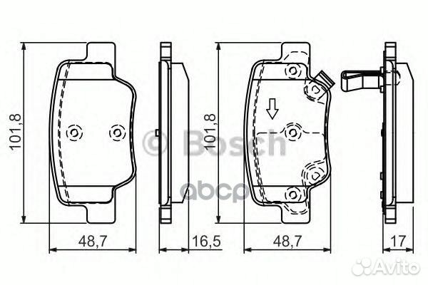 Тормозные колодки задние 0986494404 0986494404