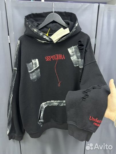 Рваная Худи undermycar oversize