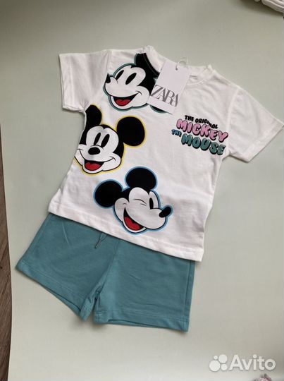 Костюм с футболкой на мальчика зара 1-5 лет