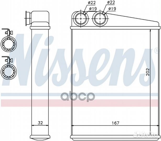 Радиатор отопителя A1648300061 72046 Nissens