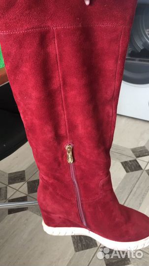 Замшевые сапоги