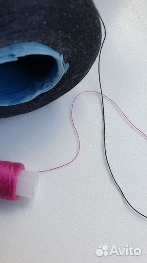 Нитки в бобинах черные