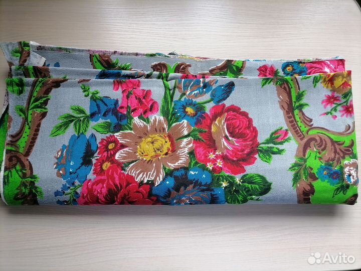 Ткань портьерная СССР, отрез 2 м * 120 см