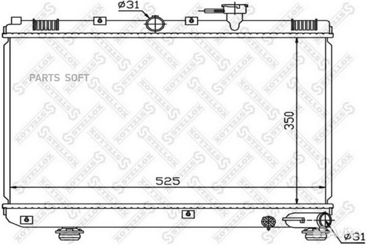 Радиатор Kia Rio 1.3-1.5 00