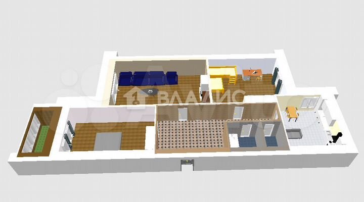 3-к. квартира, 85 м², 1/14 эт.