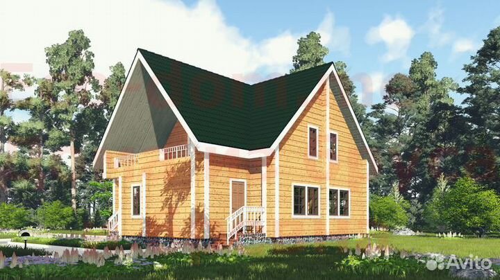 Проект дома из бруса 12х11 № эд-30