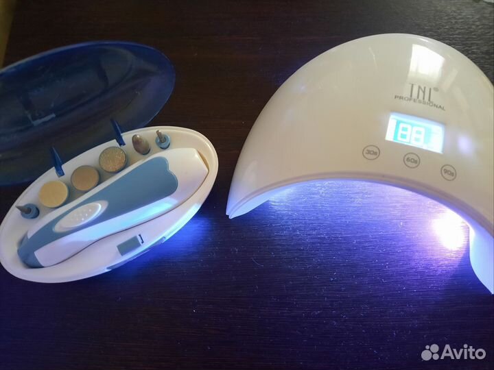 Лампа для сушки гель лака + аппарат для маникюра