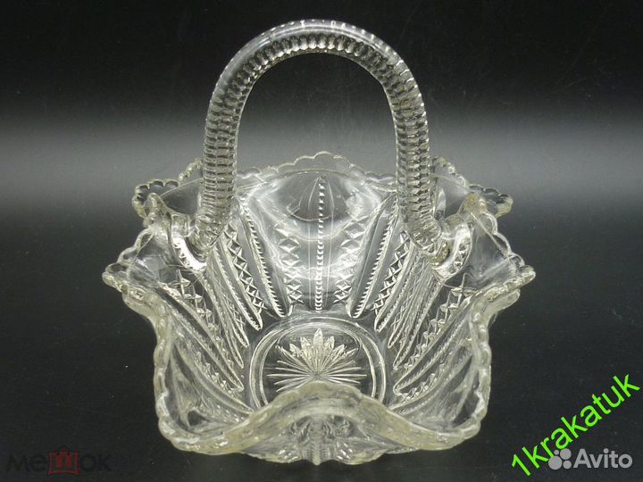 Корзинка русское стекло. 1901 год мф на 10 летЪ