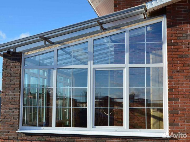 Ремонт окон, стеклопакет обычный RAL3570