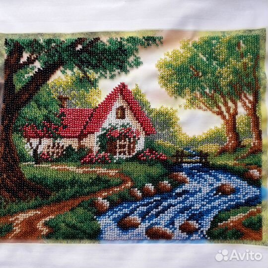 Картина, ручная работа (бисер)