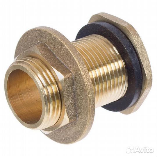 Врезка для бочки с контргайкой латунная 1/2