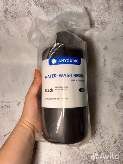 Фотополимерная смола Anycubic Water-Wash Сер/Чер