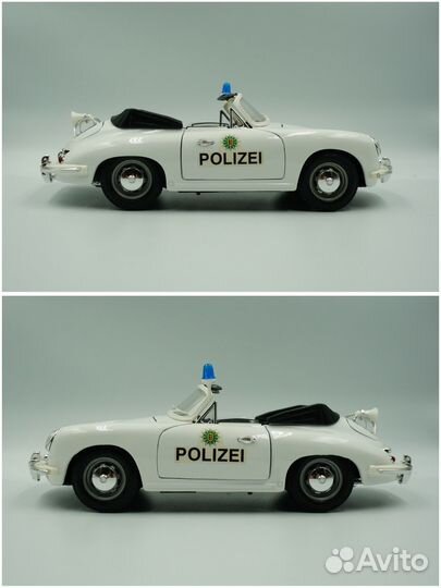 Bburago 1:18 Porsche 356 polizei