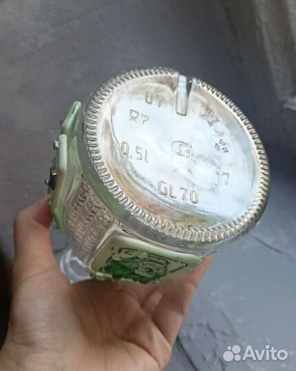 Бутылка стеклянная Карты