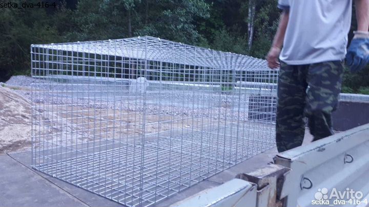 Оцинкованная сетка 80х100мм / Габионы / Доставка