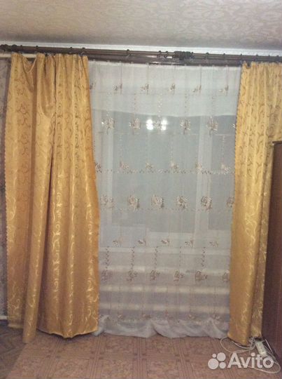 Шторы и тюль с ламбрикеном бу