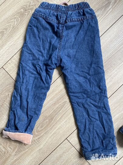 Джинсы утеплённые для девочки 98-104 р