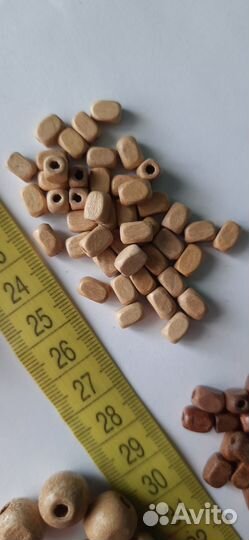 Бусины деревянные много разные для поделок