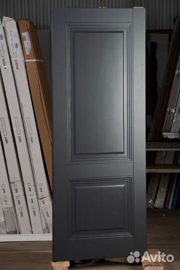 Дверь межкомнатная «Соло Винил» цвет Антрацит