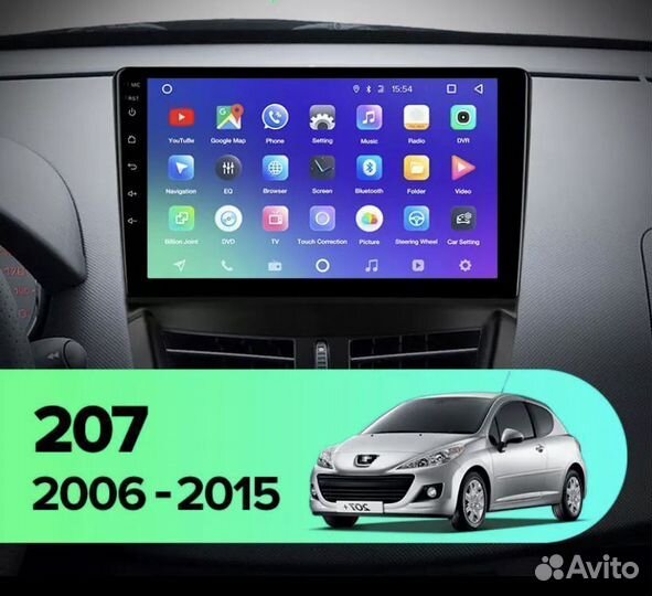 Штатная магнитола Peugeot 207 2006-2015