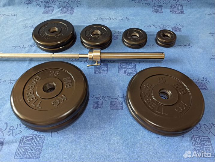 Штанга 140кг MB Barbell Металлическая втулка Новая