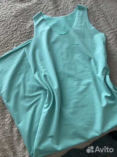 Платье из футера ровный крой