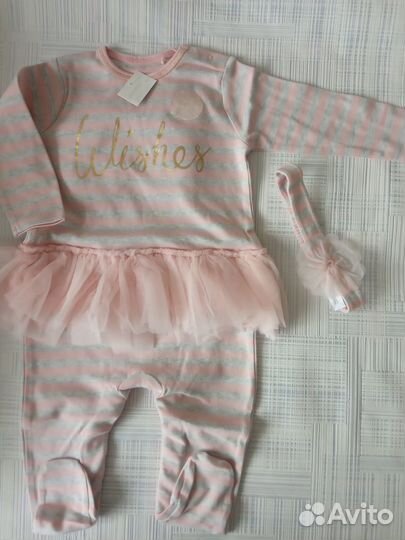 Фирменные платья и слипы для малюток