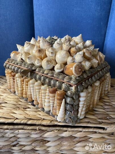 Шкатулка из ракушек ручная работа