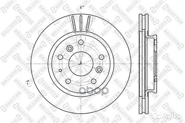 6020-3220V-SX диск тормозной передний Mazda 62