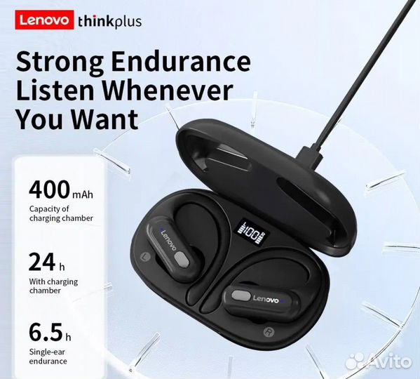 Беспроводные наушники Lenovo хт60. Новые